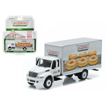 Free Delivery Model - 2013 International Durastar Box Van Krispy Kreme Donuts Delivery Truck HD Trucks Series 4 1/64 Diecast Model Greenlight