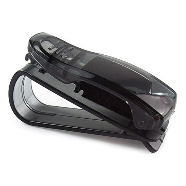 Kenally Soportes para gafas, Clip para gafas de sol, rotación de 360 grados, colgador práctico, abrazadera de almacenamiento, hebilla Automoción decorativa y accesorios Negro liso