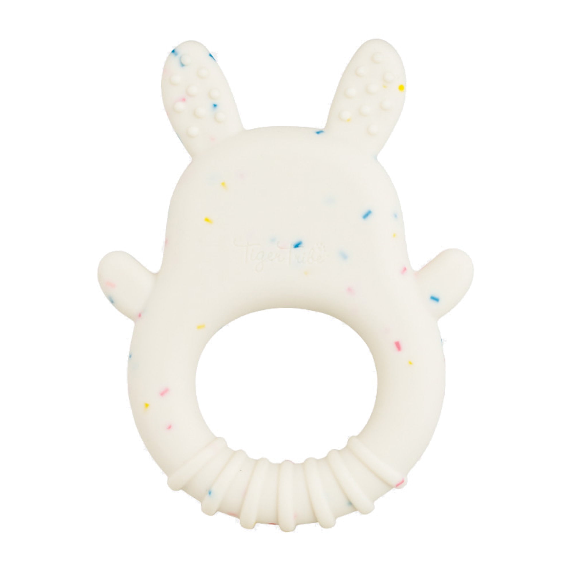 Tiger Tribe Baby Silicone Teether - Bunny Shape, BPA-Free, Soft Relief for Teething, Sensory Toy for Newborns and Infants 0-18 Months