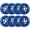 Deep Sea Blue, variant on Rollerex VXT500 Inline Skate Wheels (8-Pack) (Various Size & Color Options Available) (Deep Sea Blue, 80mm) -Indoor Outdoor- Intended for Roller Blade Wheel Replacement