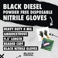 thumbnail image 4 of The Black Diesel, Nitrile Powder Free Disposable Gloves, 4 MIL, Black [Price is Per Box], Size Large, 4 of 6