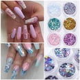 thumbnail image 3 of 6 Boxes/Set Nail Powder Sparkles Nail Glitter Mix Nail Art Powder Sequins Holographic Chrome Pigment Nail Powder Nail Decoration, 3 of 6