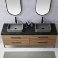 thumbnail image 5 of Trento 72" Double Concrete Sink Bath Vanity in North American Oak with Mirror, 5 of 12