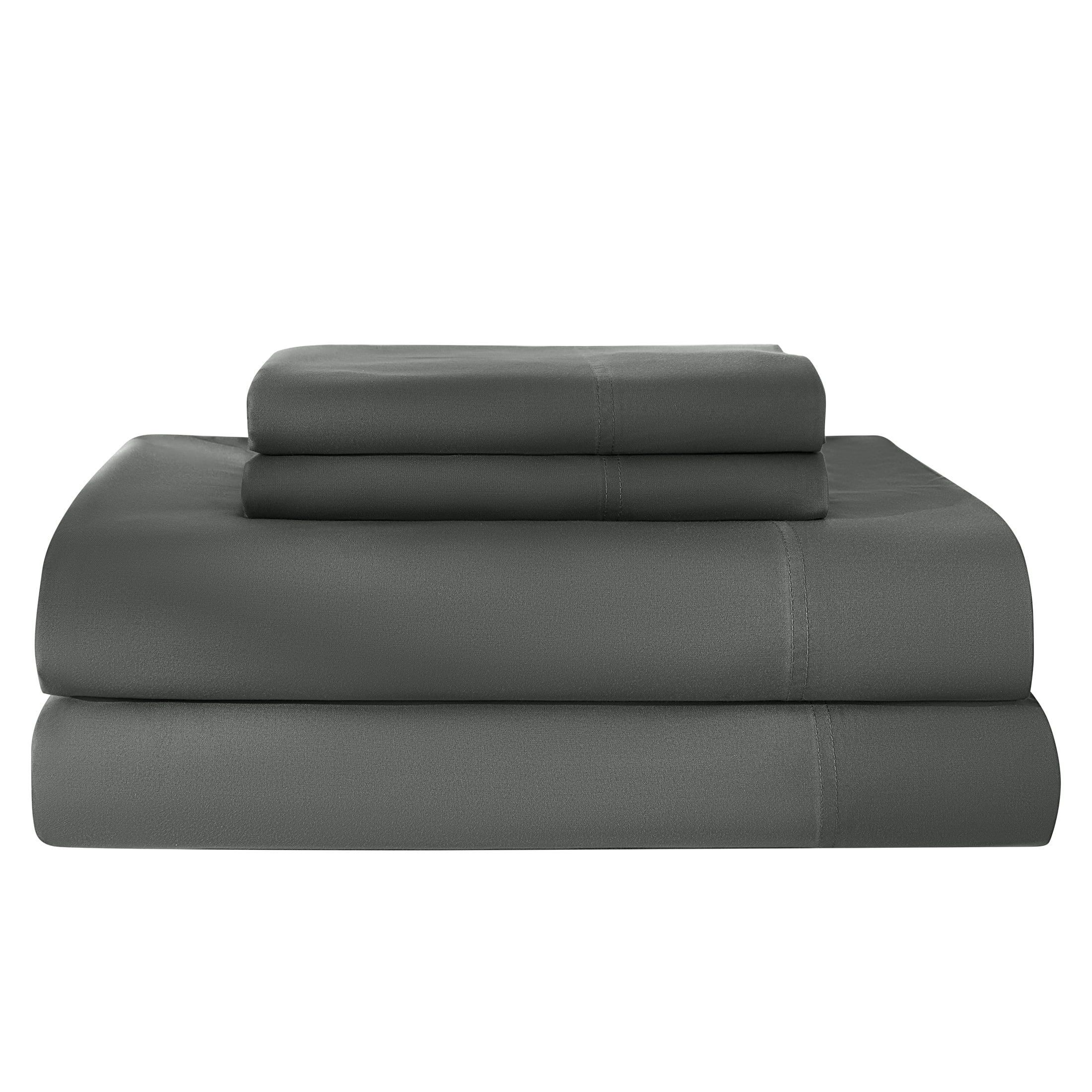 Sonoro Kate Luxury Cooling Bamboo Bed Sheet Set - Deep Pockets - 4 Piece, Queen, Dark Gray