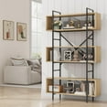 thumbnail image 5 of 6 Tier Bookshelf with Storage 71.3 Inch Tall Industrial Book Shelf with Matal Frame Open Display Bookshelves for Home Office, 5 of 8