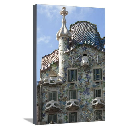 Casa Batllo, a House Designed by Antonio Gaudi and Admired by Salvador Dali Stretched Canvas Print Wall Art By James