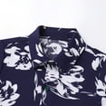 thumbnail image 3 of IBTOM CASTLE Daddy and Me Matching Outfits Hawaiian Father and Son Matching Shirts for family Photoshoot Summer Men Boys Father's Day Tops XL Navy Blue Floral, 3 of 8