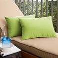 thumbnail image 5 of Sorra Home  Sloane Apple Green Indoor/ Outdoor Knife Edge Pillow Set 14 in x 24 in, 5 of 5