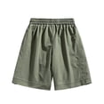thumbnail image 3 of Athletic Shorts Clearance, Men's Fashion Casual Solid Color Elastic Waist Casual Half Shorts Pants, 3 of 3