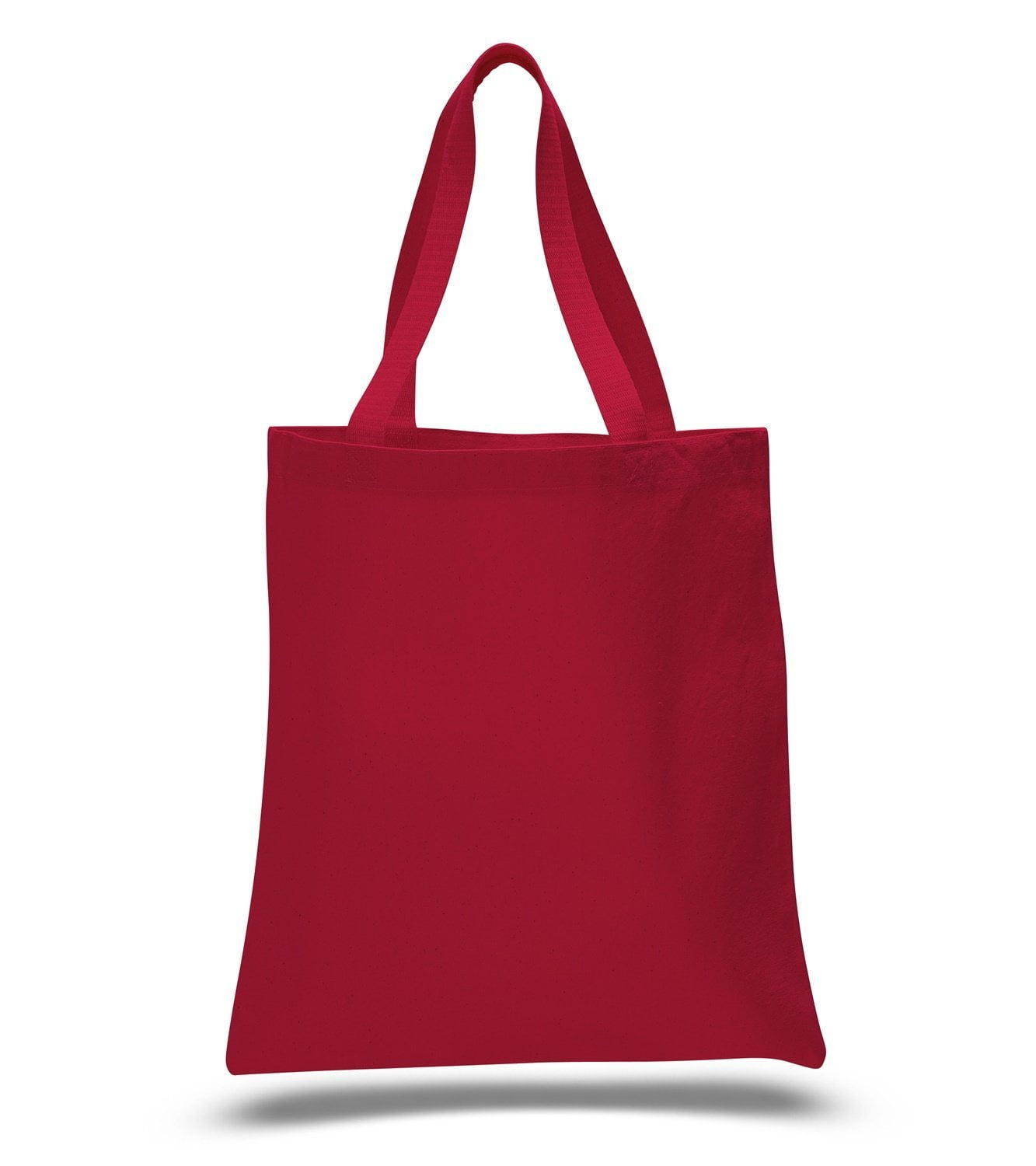(12 Pack) 1 Dozen Heavy Cotton Canvas Tote Bags (Red)
