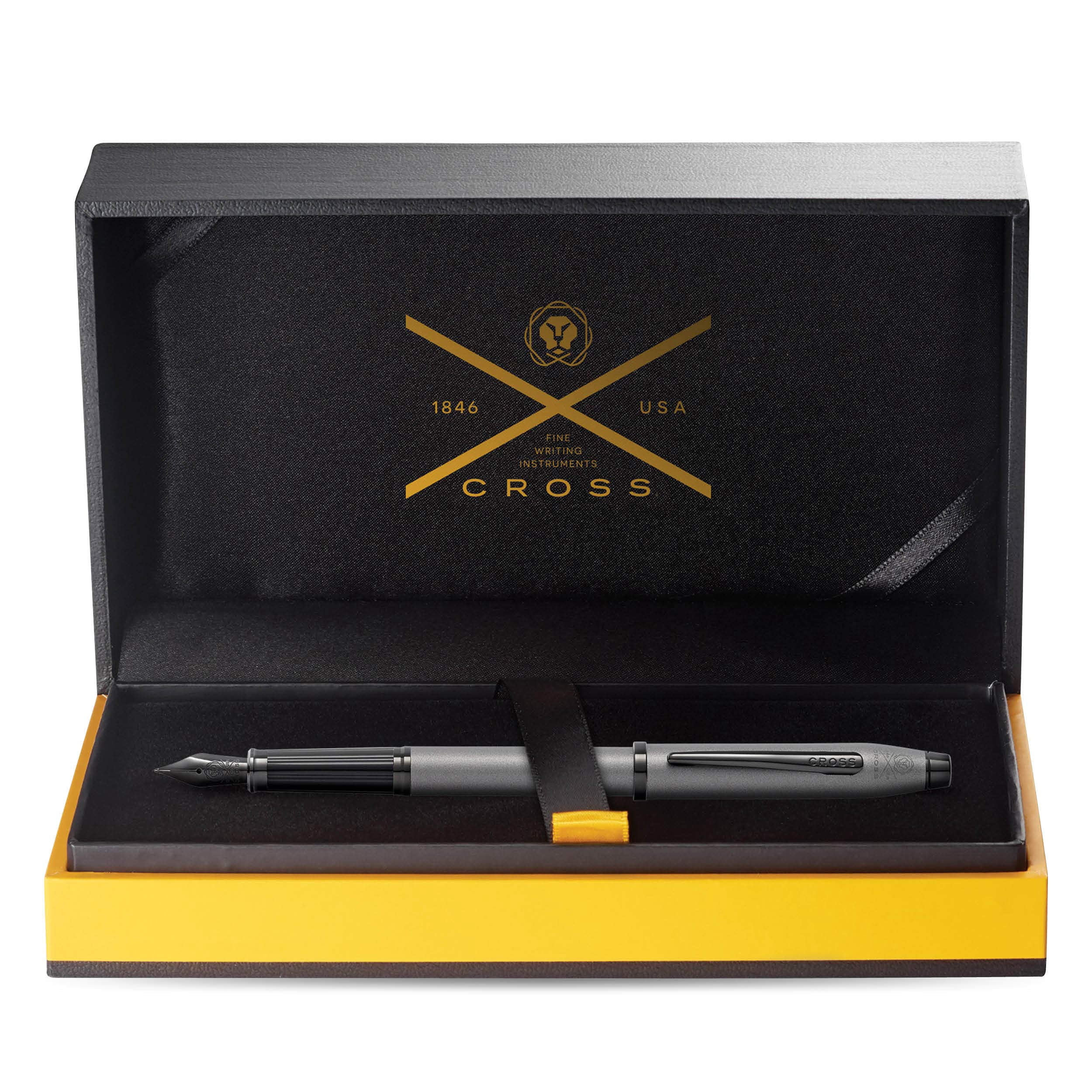 Cross Century® II Gunmetal Gray with Polished Black PVD Appointments and Polished Black PVD Coated Stainless Steel Fine Nib Fountain Pen