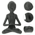 thumbnail image 2 of MasteelfCA Meditation Alien Statue Mini Plastic Ornament Home Office Desktop Accessory, 2 of 7