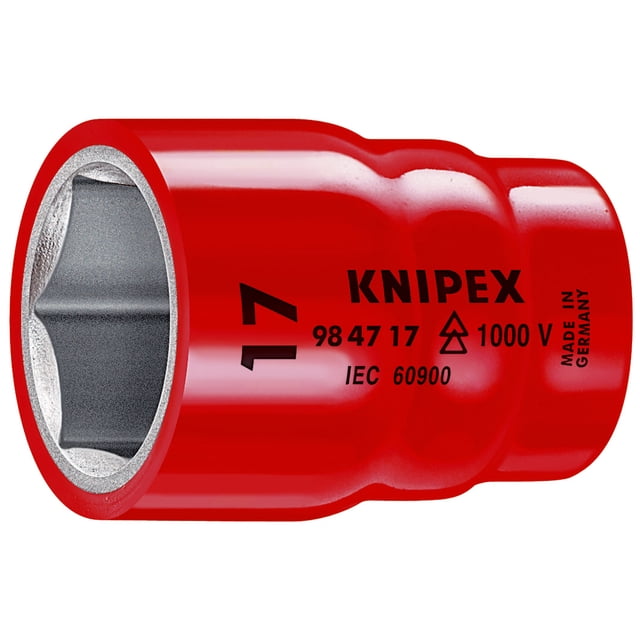 KNIPEX 98 47 22 Dado hexagonal para tornillos Con acoplador cuadrado interno 1/2" 58 mm