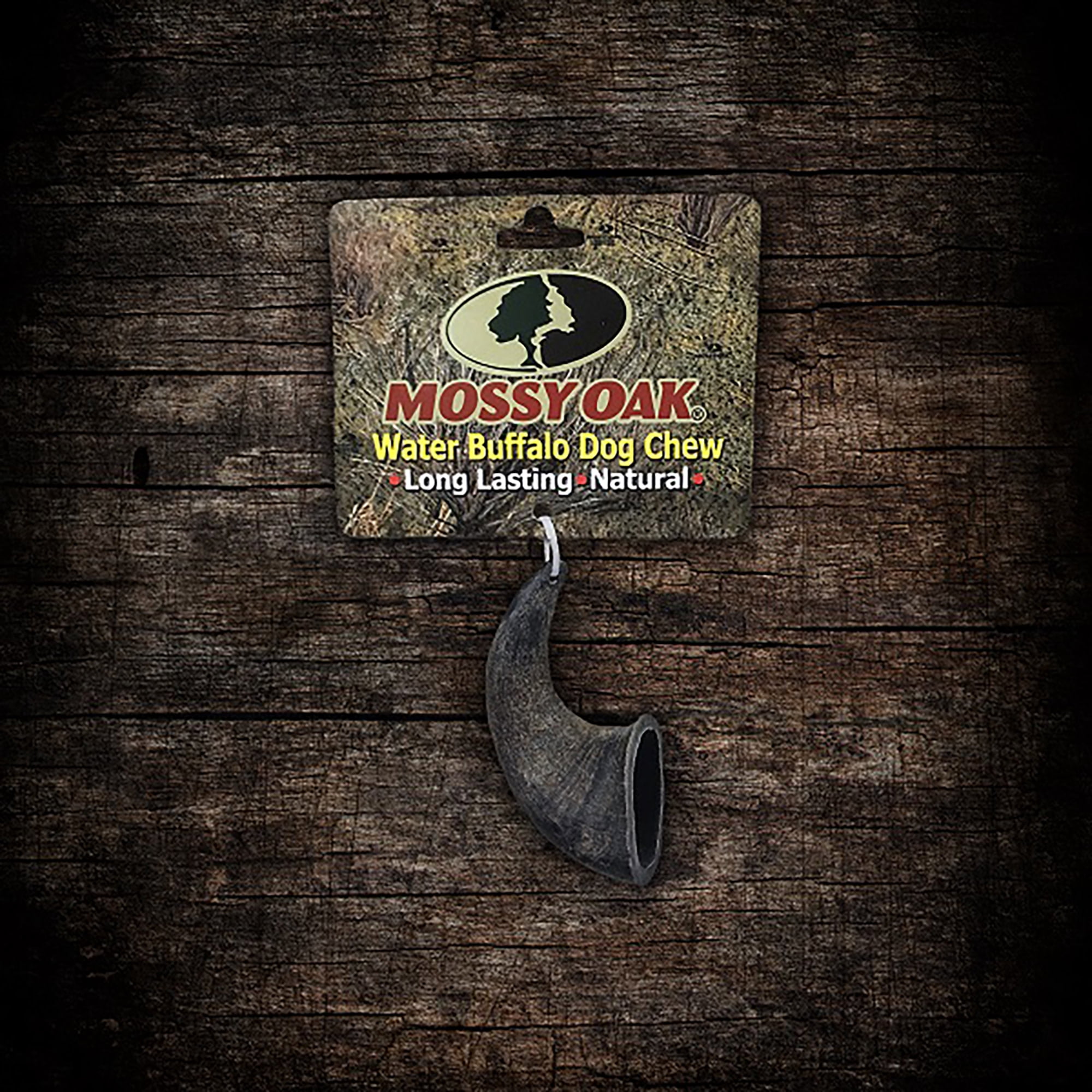 Mossy Oak: Water Buffalo Horn - Small - Dog Chew, Long Lasting Pet Treat, Natural & Preservative Free, Promotes Dental Health, Aggressive Chewers