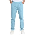 thumbnail image 2 of Sevevn Boys' High Elastic Waist Straight Leg Uniform Pants Lightweight Breathable For School Daily Travel Wear, 2 of 9