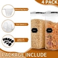 thumbnail image 4 of Set de almacenamiento de recipientes para cereales HKJ Chef de 4 litros (135,2 oz), 4 piezas, 4 of 7