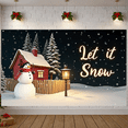 thumbnail image 2 of Snowman Banner Christmas Decoration Winter Theme Holiday Backdrop for Indoor Decor Party Background Outdoor Celebration, 2 of 9