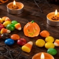 thumbnail image 5 of Figurine Luminous Pumpkin Ornament Halloween Fall Harvest Tiered Tray Tabletop Shelf Decor Spooky Pumpkin Statue Party Favor Gift Home Office Dorm Desktop Holiday Decoration, 5 of 8