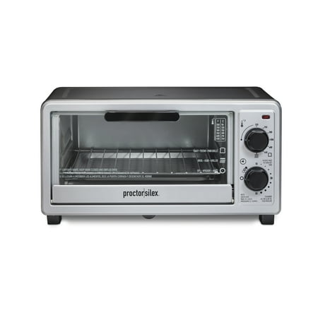 Proctor Silex - 4 Slice Toaster Oven with Broiler - Black