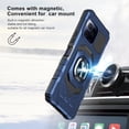 thumbnail image 2 of TJS Phone Case for T-Mobile Revvl 7 Pro 5G, [Military Grade] Robotic Magnetic Support Car Mount Metal Ring Holder Kickstand Cover (Blue), 2 of 5
