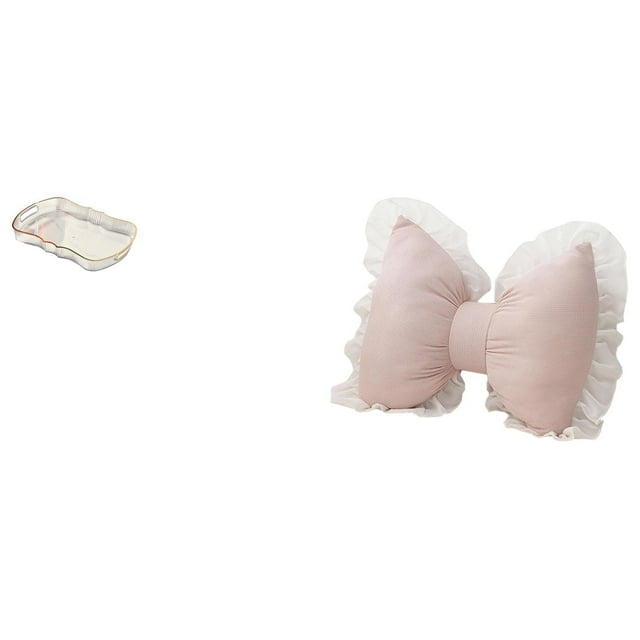 Bandeja de almacenamiento,Bandeja rectangular para servir frutas y postres de cocina,Cojín con lazo bonito,Almohada con forma de lazo,bonito cojín decorativo con lazo,Funda de almohada con