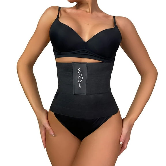 Upgraded Waist Trainers for Women Belly Fat Tummy Control Body Shaper Bandage Waist Work Trainer with Triple Wrap