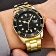 thumbnail image 5 of Reloj de pulsera analógico de cuarzo deportivo con fecha de acero inoxidable militar a la moda para hombre de CURDDE, 5 of 5