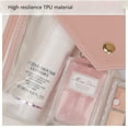 thumbnail image 2 of Clear PVC Makeup Kits Organizer,Carry Transparent Vinyl Travel Cosmetic Bag,White, 2 of 5
