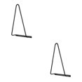 thumbnail image 1 of Kearding Estante de almacenamiento de discos de vinilo para revistas montado en la pared triangular negro 2piezas Negro, 1 of 1