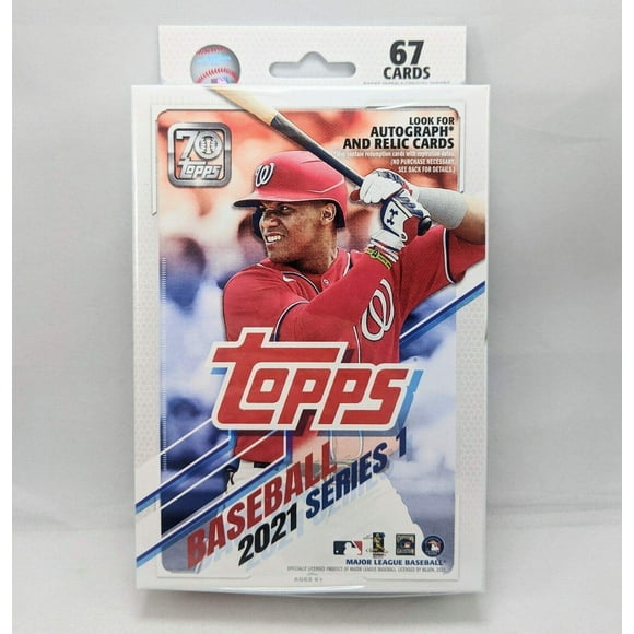 Tarjetas de béisbol Topps 2021 Serie 1 Hanger Pack de 67 piezas