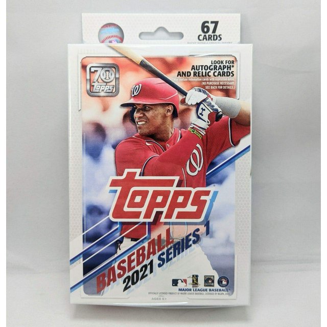 Tarjetas de béisbol Topps 2021 Serie 1 Hanger Pack de 67 piezas