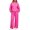 Hot Pink, variant on Women's Tracksuits 2 Piece Set Solid Color Fleece Hoodie Jogging Athletic Pants Set Relaxed Fit Fall Winter Suits with Pockets Light Purple L