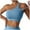 Light Blue, variant on Bra Wellness Performance Backless Sport Bra for Women with -Shoulder Design Padded Bustier Push-Up Support Gym Tops for Yoga and Fitness Gray S