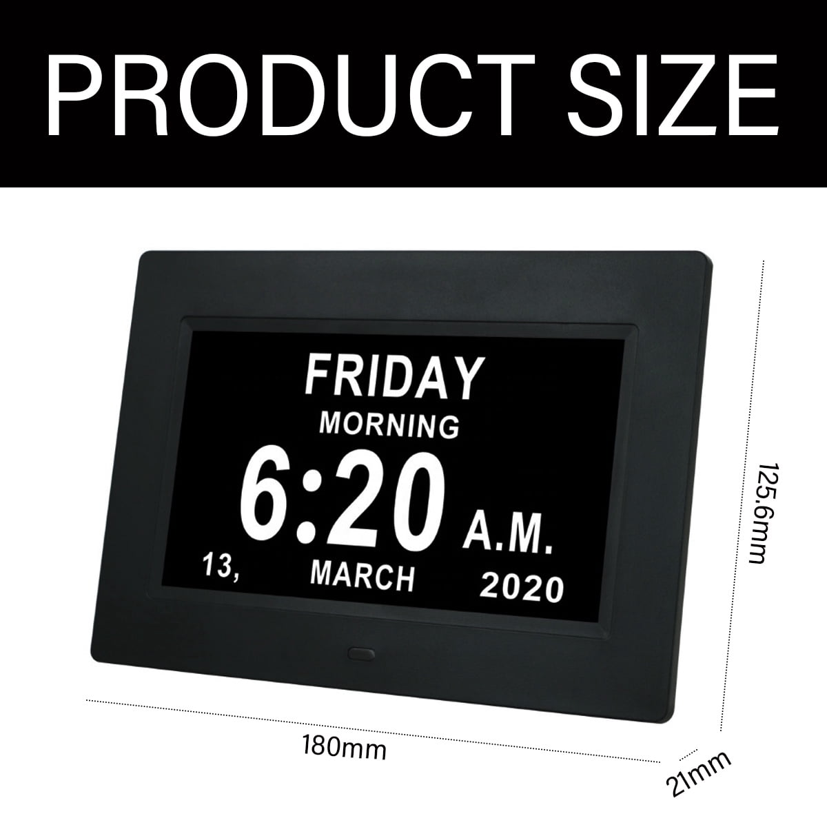 Day and Date for Elderly, Clocks for Seniors, Dementia Clock, Digital Calendar Clock Elderly