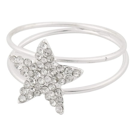 Dining Room Metal Star Decor Lunch Meal Napkin Holder Ring Loop