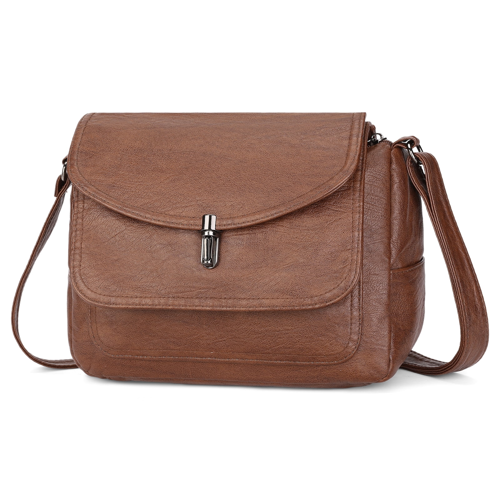 SENDEFN Crossbody Purses for Women Trendy Soft Leather Medium Handbags and Multi Pocket Shoulder Bag