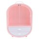 thumbnail image 2 of Pink Storage Rack with Double Doors and Drawer for Cosmetics Sundries Desktop Organization Made of, 2 of 3