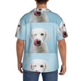 thumbnail image 3 of Kdxio Men'S Hawaiian Shirt For Men Short Sleeve Shirt Puppy Licks Nose Summer Casual Holiday Beach Button Down T-Shirts, 3 of 5