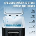 thumbnail image 5 of CAYNEL 12V 6 Quart Personal Thermoelectric, 6 Liter Capacity, Portable Electric Cooler Warmer with 12V DC, Small Fridge for Car, RV, and Camping Use, 5 of 6