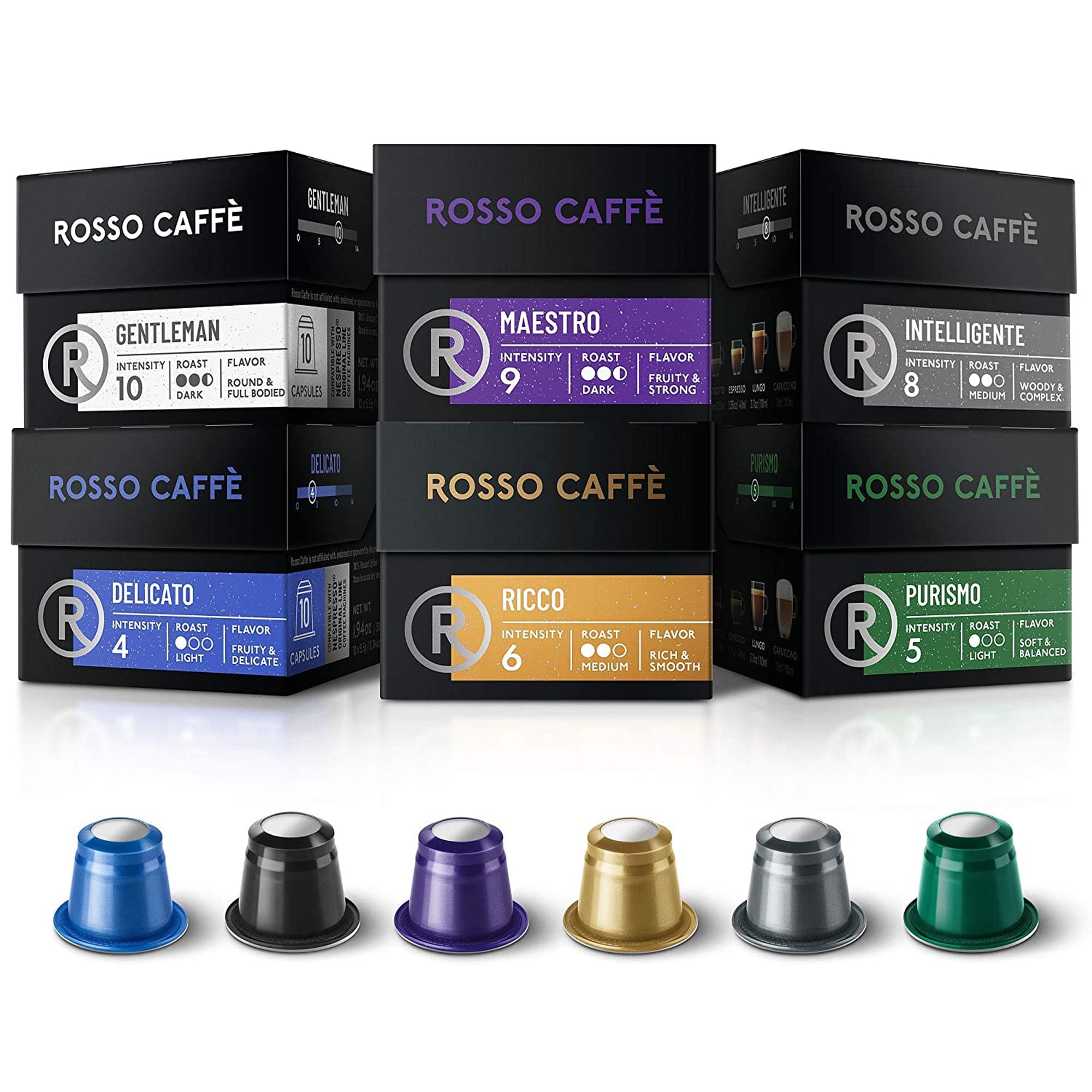 Rosso Coffee Pods Machine, Espresso Nespresso Capsules 60 - Walmart.com