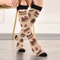 thumbnail image 5 of FORMRS Womens Knee High Socks Casual Long Thick Travel Daily Wear, 2 Pairs, Creamy Cake, 5 of 6