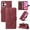 Winered, variant on Allytechgroup Wallet Case for iPhone 16, Built-in Credit Card Slot & Lanyard RFID Blocking PU Leather Flip Case Shockproof Full Body Protective Cover for iPhone 16, Winered