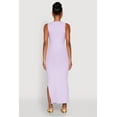 thumbnail image 4 of Womens Crew Neck Rib Knit Side Slit Maxi Dress, 4 of 4