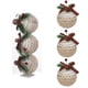 thumbnail image 2 of Herunwer Christmas Plaid Ball Ornaments - Black & Red Buffalo Plaid Fabric Ball Ornaments with Pine Cones and Greenery, Plaid Christmas Tree Hanging Balls Ornament, 2 of 6