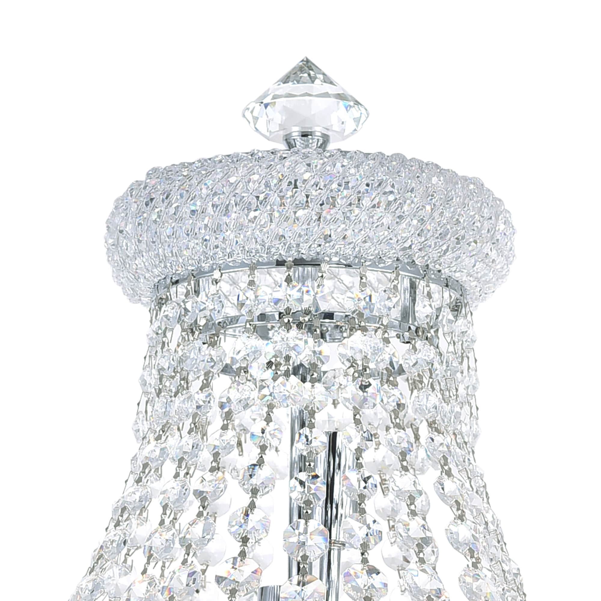 CWI Lighting Empire 8 Light Transitional Metal Floor Lamp in Chrome