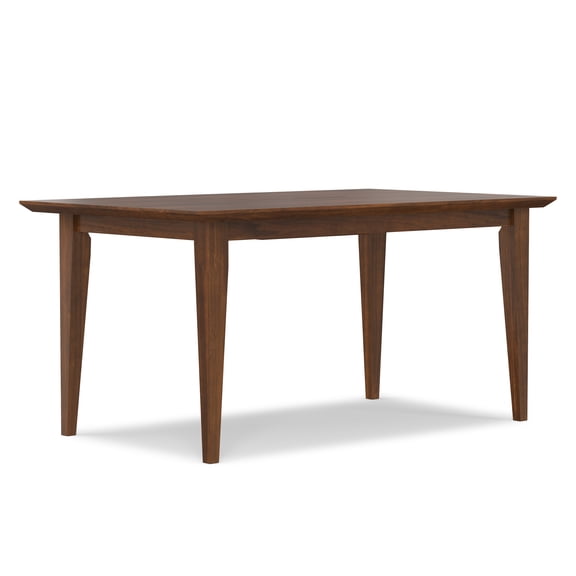 Simpli Home Colby 60-76 inch x 36 inch Rectangle Contemporary Extendable Dining Table in Walnut