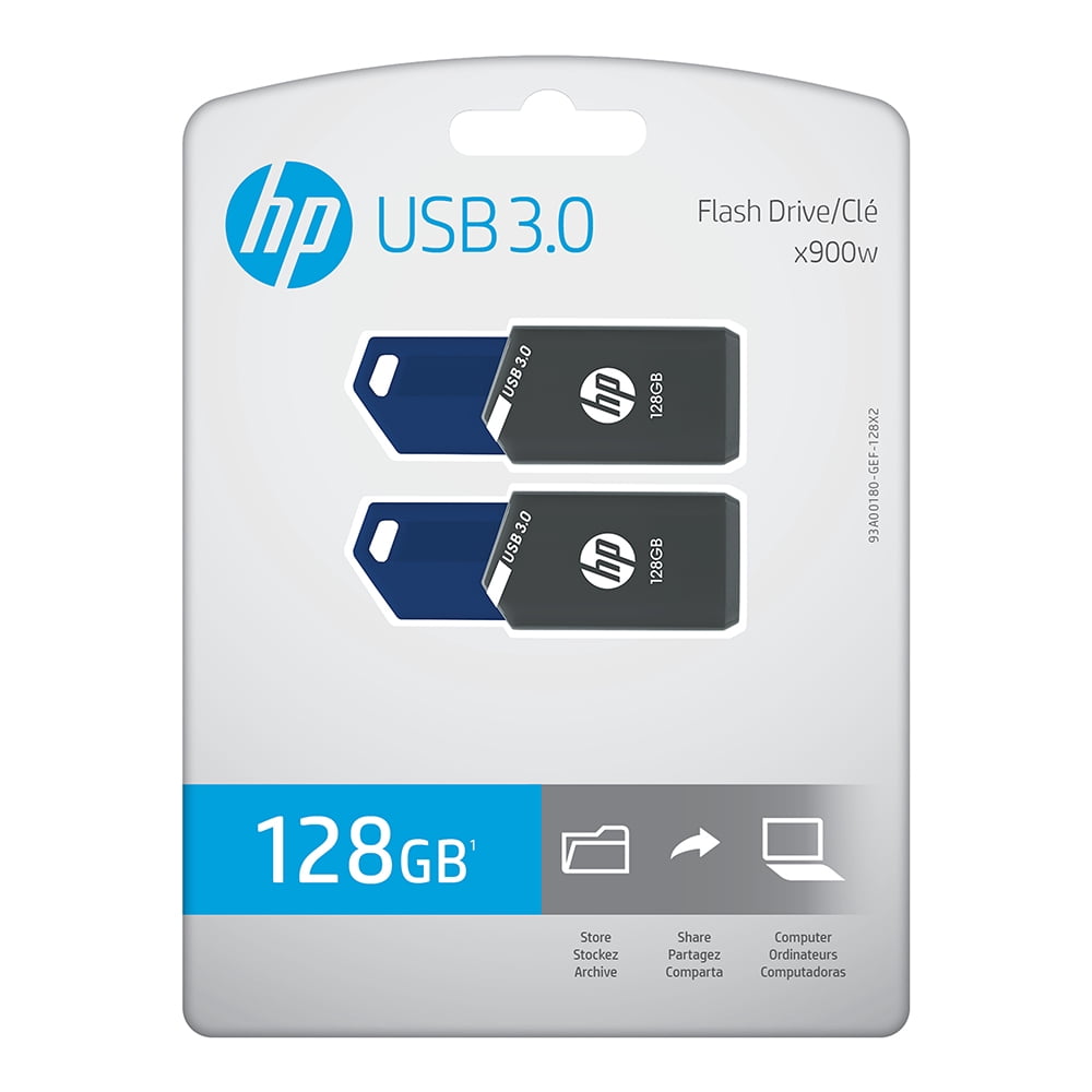 HP 128GB x900w USB 3.0 Flash Drive 2-Pack