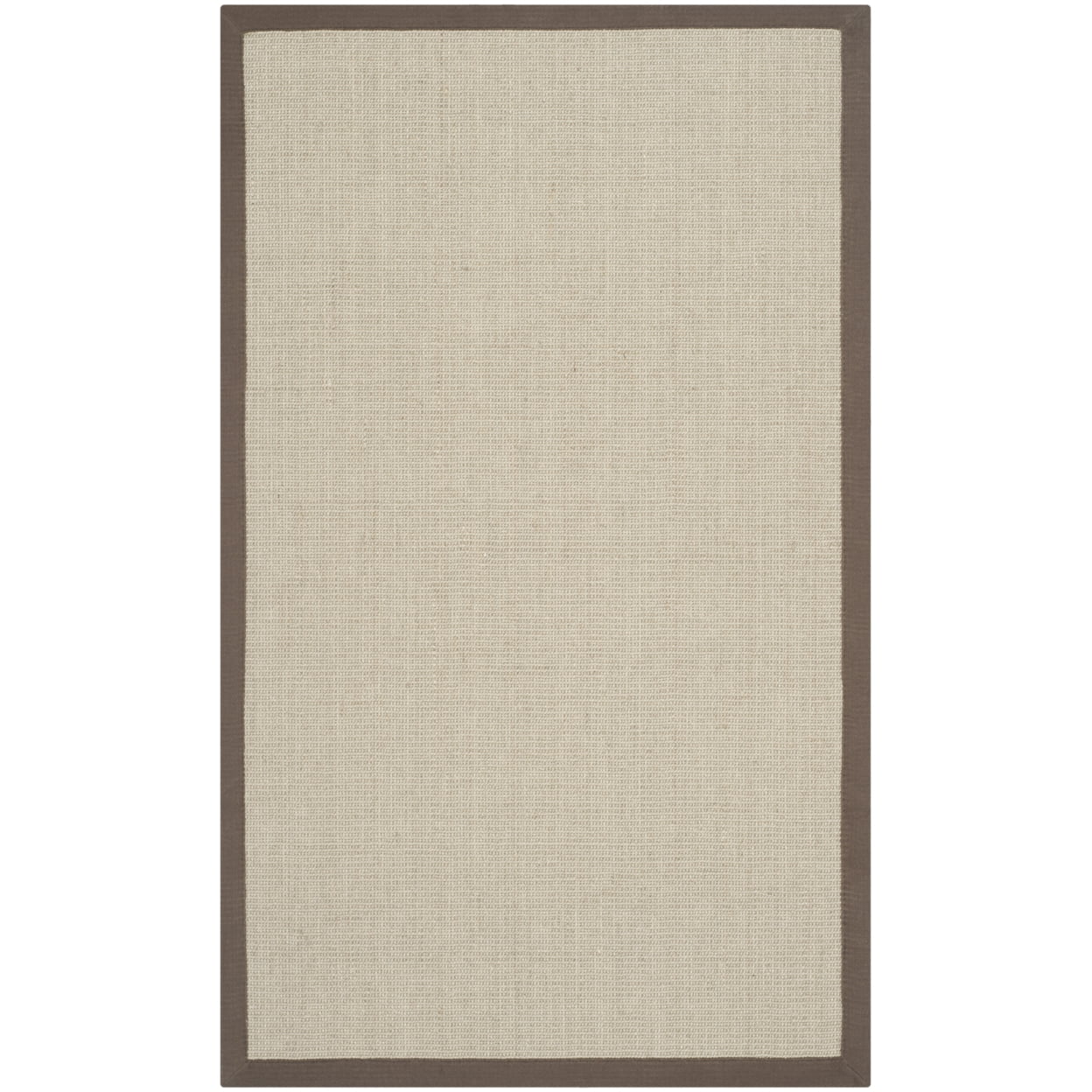 SAFAVIEH Natural Fiber Forrester Border Sisal Area Rug, Taupe/Light Brown, 6' x 9'
