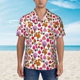 thumbnail image 2 of Pofeuu Squirrel In The Forest Print Hawaiian Shirt for Men Sleeves Casual Button Down Summer Beach Dress Shirts T-Shirts,XX-Large, 2 of 7