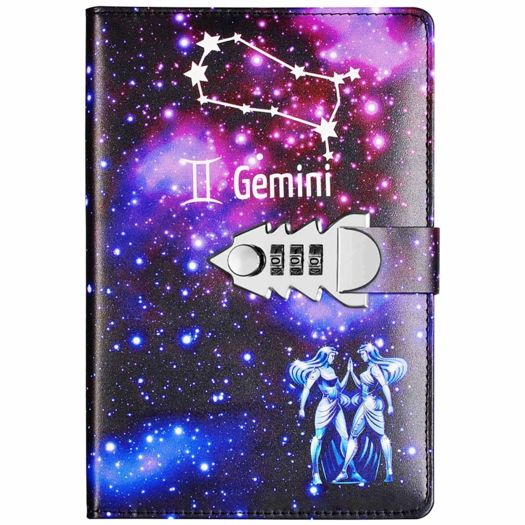 Locking Diary Combination Lock Journal Constellation Writing Diary A5